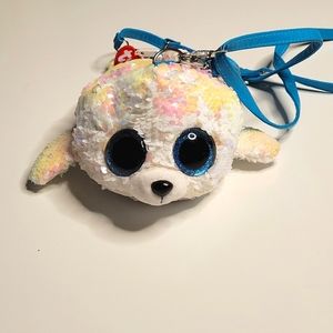 Ty beanie boo icy seal sequin purse